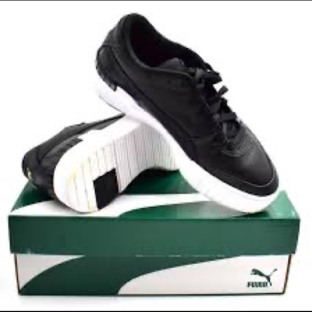 PUMA CALI BOLD BLACK ON BLK BNWB! Worn 1X for 10mins SIZE US W 10 Great SHAPE!🖤
